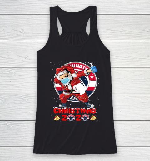 Washington Wizards Funny Santa Claus Dabbing Christmas 2020 NBA Racerback Tank