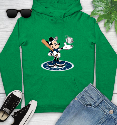 MLB Baseball Seattle Mariners Cheerful Mickey Disney Shirt Youth Hoodie 7