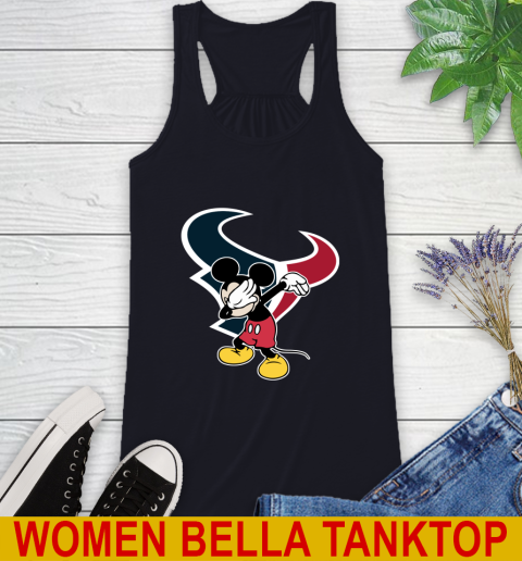 Houston Texans NFL Football Dabbing Mickey Disney Sports Racerback Tank 10