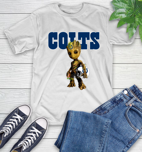 Indianapolis Colts NFL Football Groot Marvel Guardians Of The Galaxy T-Shirt