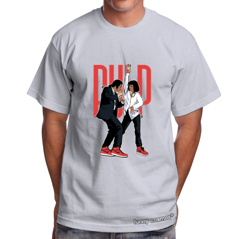 Air Jordan 1 Letterman Matching Sneaker Tshirt Pulp Fiction Dance Red and Black Jordan Tshirt