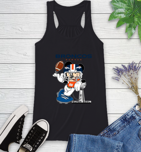 NFL Denver Broncos Mickey Mouse Disney Super Bowl Football T Shirt Racerback Tank 3 NFL Denver Broncos Mickey Mouse Disney Super Bowl Football T Shirt Racerback Tank - Image 3