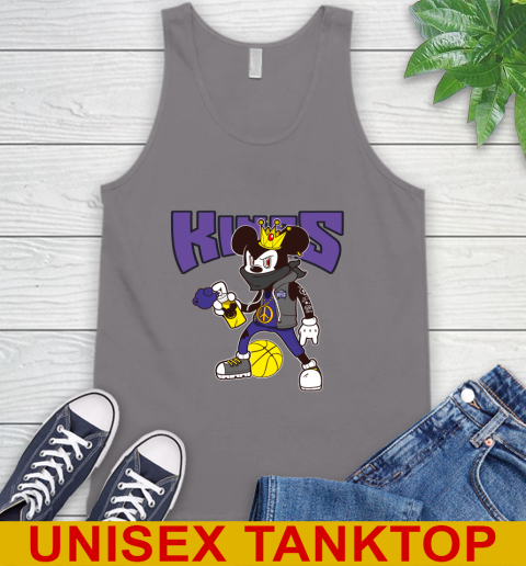 Sacramento Kings NBA Basketball Mickey Peace Sign Sports Tank Top 7