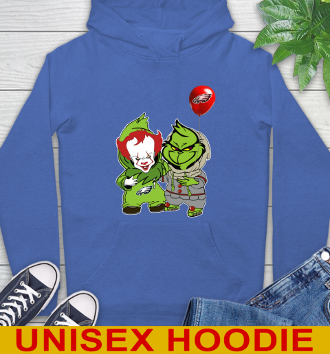 Philadelphia Eagles Baby Pennywise Grinch Christmas NFL Football Hoodie 9
