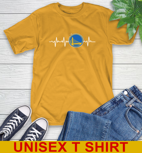 Golden State Warriors NBA Basketball Heart Beat Shirt T-Shirt - Image 3