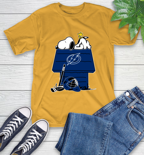 Tampa Bay Lightning NHL Hockey Snoopy Woodstock The Peanuts Movie T-Shirt 3
