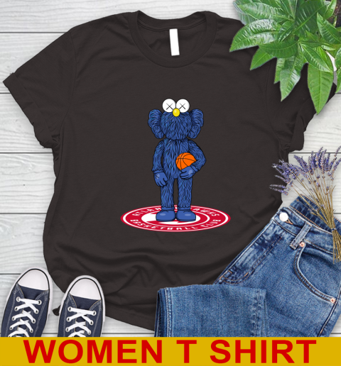 NBA Basketball Atlanta Hawks Kaws Bff Blue Figure Shirt Women's T-Shirt 9 NBA Basketball Atlanta Hawks Kaws Bff Blue Figure Shirt Women's T-Shirt - Image 9