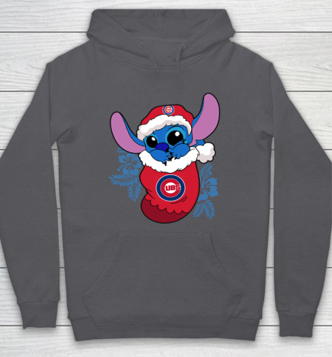 Chicago Cubs Christmas Stitch In The Sock Funny Disney MLB Hoodie 7