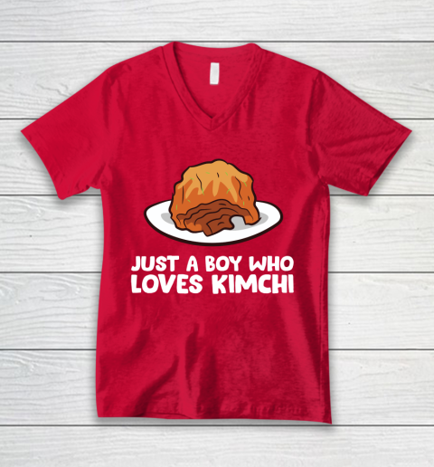 Just a Boy Who Loves Kimchis Funny Kimchi V-Neck T-Shirt 6