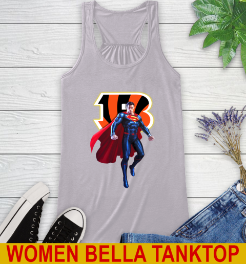 NFL Superman DC Sports Football Cincinnati Bengals Racerback Tank 5