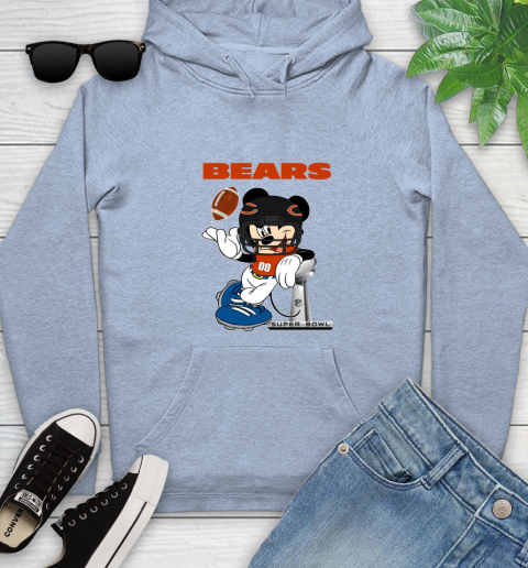 NFL Chicago Bears Mickey Mouse Disney Super Bowl Football T Shirt Youth Hoodie 10