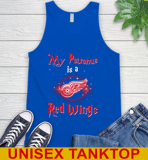 NHL Hockey Harry Potter My Patronus Is A Detroit Red Wings Tank Top 4