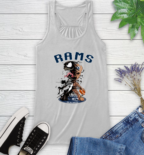 NFL Los Angeles Rams Football Venom Groot Guardians Of The Galaxy Racerback Tank