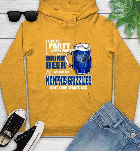 NBA Drink Beer and Watch My Memphis Grizzlies Beat Your Team's Ass Basketball Youth Hoodie 2