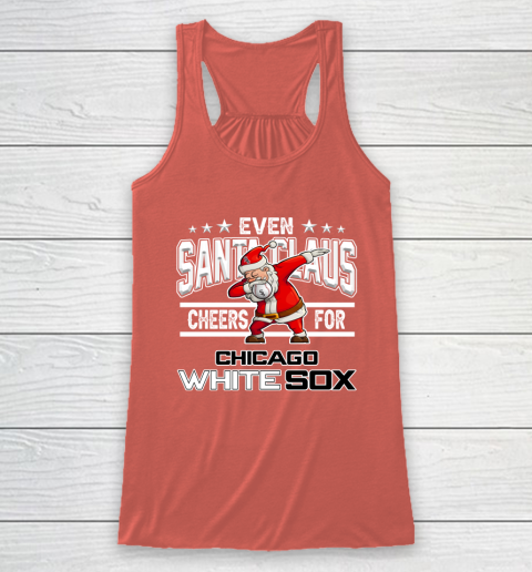 Chicago White Sox Even Santa Claus Cheers For Christmas MLB Racerback Tank 3