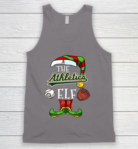 Oakland Athletics Christmas ELF Funny MLB Tank Top - Image 7