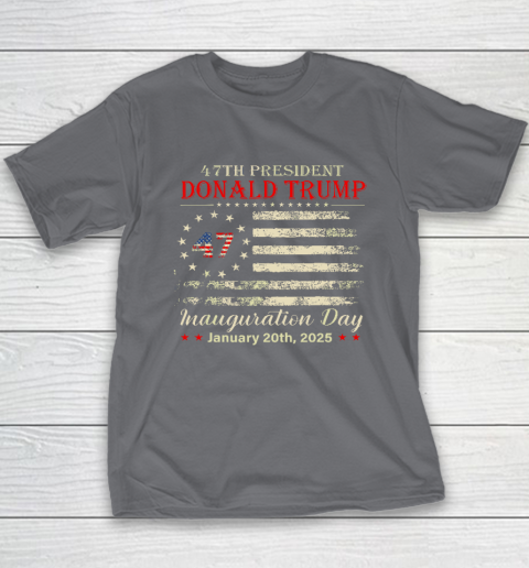 President Donald Trump Inauguration Day 2025 Vintage US Flag Youth T-Shirt 5