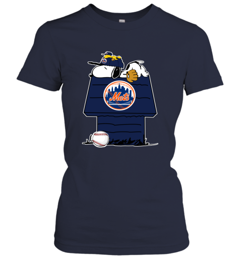 MLB New York Mets Snoopy Woodstock The Peanuts Movie Baseball T Shirt FSDoVVkjow1 ladies t shirt 20 95 151514 front navy