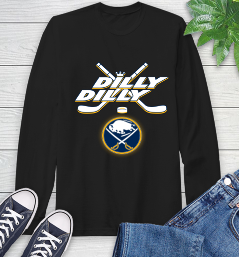 NHL Buffalo Sabres Dilly Dilly Hockey Sports Long Sleeve T-Shirt 3 NHL Buffalo Sabres Dilly Dilly Hockey Sports Long Sleeve T-Shirt - Image 3