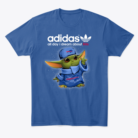 Baby Yoda Adidas All Day I Dream About  Bills wstu baby yoda adidas all day i dream aboutbills classic t shirt 2 front royal