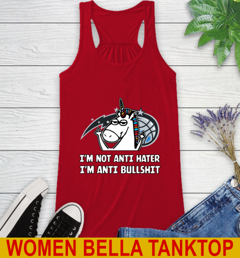 Orlando Magic NBA Basketball Unicorn I'm Not Anti Hater I'm Anti Bullshit Racerback Tank 6