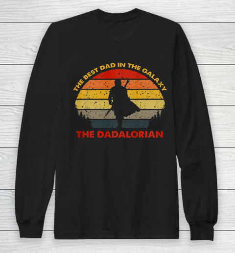 Retro The Dadalorian Graphic Father s Day Tees Vintage Best Long Sleeve T-Shirt