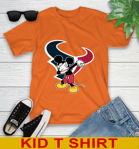Houston Texans NFL Football Dabbing Mickey Disney Sports Youth T-Shirt 7