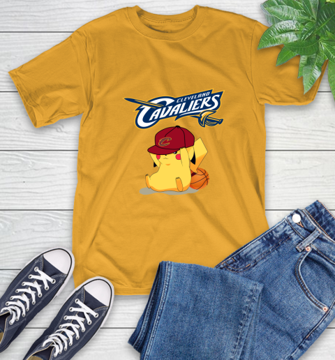 NBA Pikachu Basketball Sports Cleveland Cavaliers T-Shirt 3