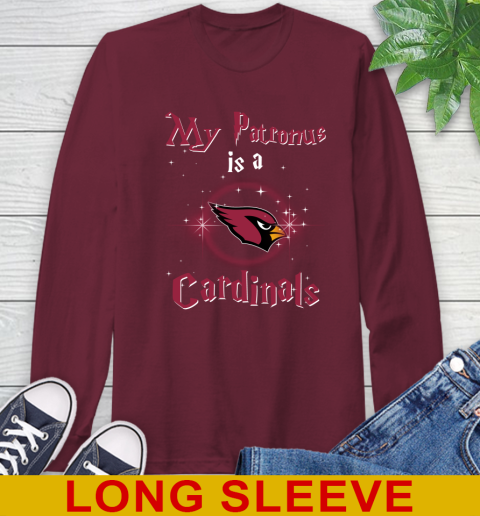 NFL Football Harry Potter My Patronus Is A Arizona Cardinals Long Sleeve T-Shirt 7