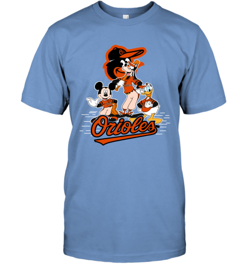 MLB Baltimore Orioles Mickey Mouse Donald Duck Goofy Baseball T