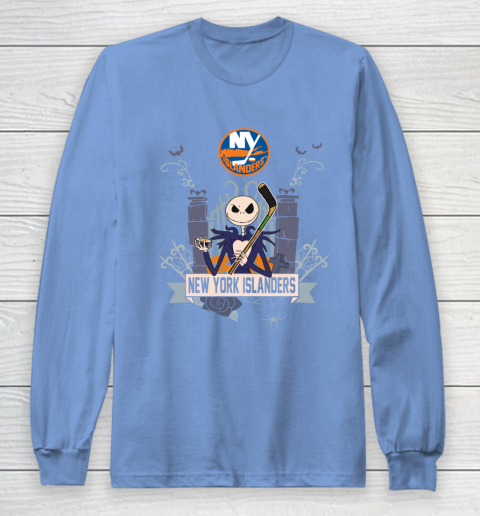 NHL New York Islanders Hockey Jack Skellington Halloween Long Sleeve T-Shirt 8