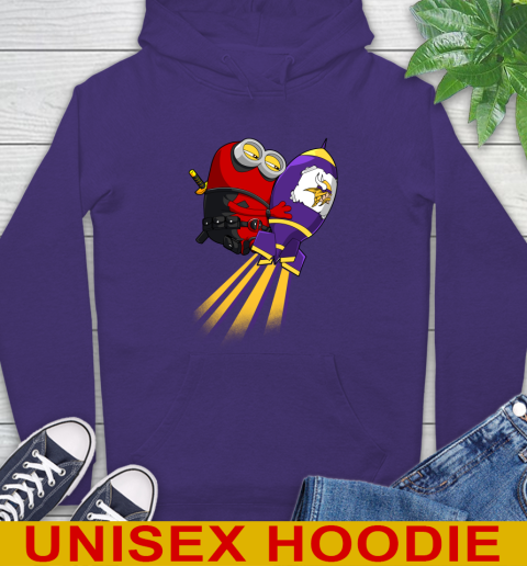 NFL Football Minnesota Vikings Deadpool Minion Marvel Shirt Hoodie 5