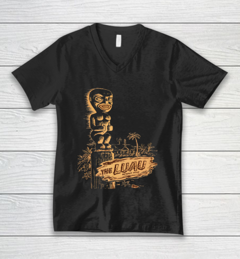 Vintage The Luau Beverly Hills California V-Neck T-Shirt