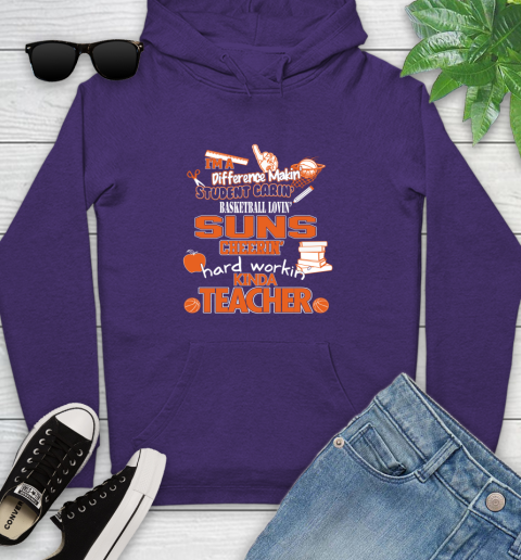 Phoenix Suns NBA I'm A Difference Making Student Caring Basketball Loving Kinda Teacher Youth Hoodie 5