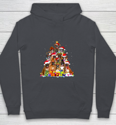 Christmas Pajama Boxer Tree Xmas Gifts Dog Dad Mom Youth Hoodie 5