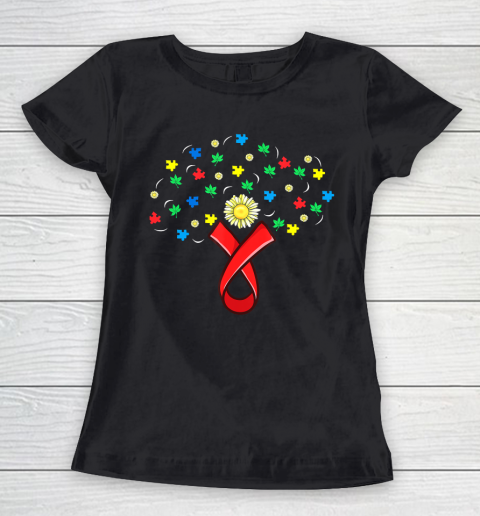 Autism Awareness Sunflower Women's T-Shirt