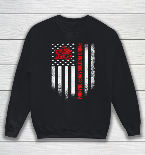 GrandFather gift shirt Vintage American Flag Proud Photographer Grandpa Distressed T Shirt Sweatshirt