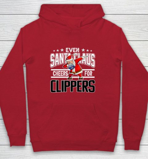 LA Clippers Even Santa Claus Cheers For Christmas NBA Youth Hoodie 7