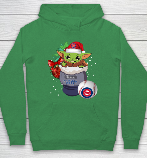 Chicago Cubs Christmas Baby Yoda Star Wars Funny Happy MLB Hoodie 8