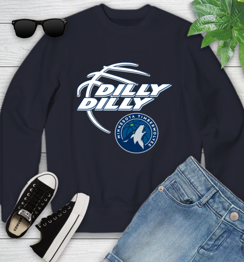 NBA Minnesota Timberwolves Dilly Dilly Basketball Sports Youth Sweatshirt 3