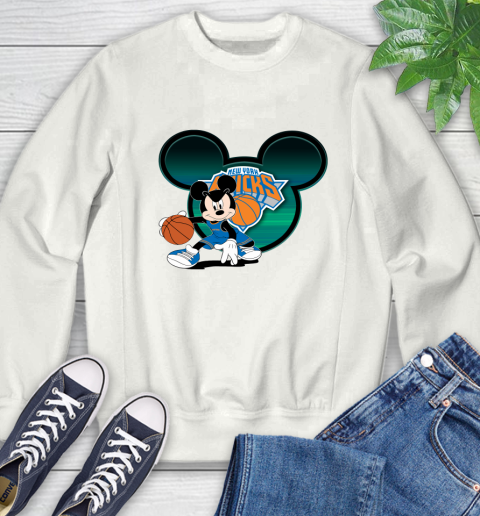 NBA New York Knicks Mickey Mouse Disney Basketball Sweatshirt