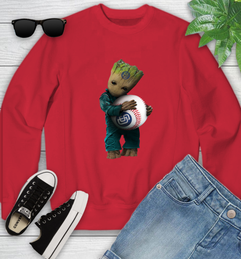 MLB Groot Guardians Of The Galaxy Baseball Sports San Diego Padres Youth Sweatshirt 9