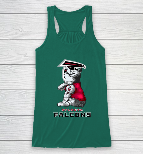 NFL Football My Cat Loves Atlanta Falcons Racerback Tank 5
