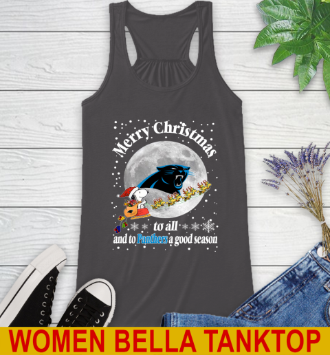 Carolina Panthers Merry Christmas To All And To Panthers A Good Season NFL Football Sports Racerback Tank 10