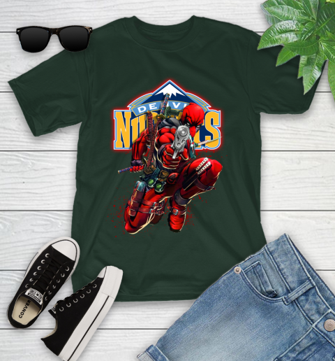 NBA Deadpool Marvel Comics Sports Basketball Denver Nuggets Youth T-Shirt 5