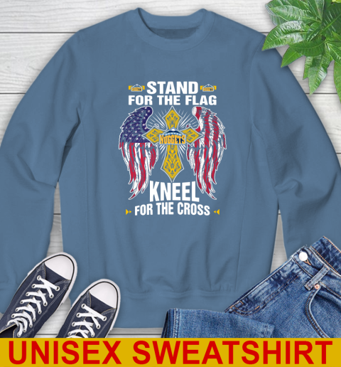 NBA Basketball Denver Nuggets Stand For Flag Kneel For The Cross Shirt Sweatshirt 10