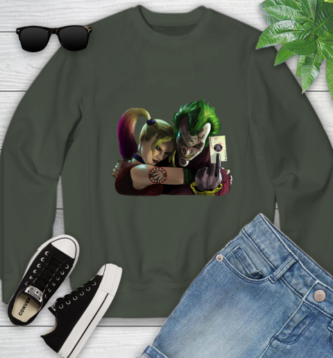 Toronto Raptors NBA Basketball Joker Harley Quinn Suicide Squad Youth Sweatshirt 10