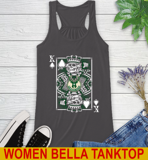 Milwaukee Bucks NBA Basketball The King Of Spades Death Cards Shirt Racerback Tank 10