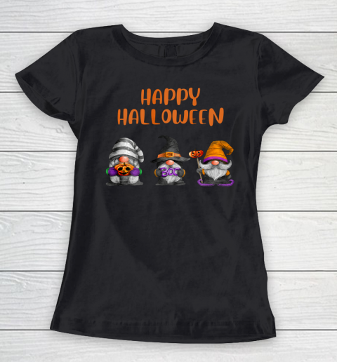 Happy Halloween Cute Gnomes Gnome Gnomies Autumn Fall Women's T-Shirt