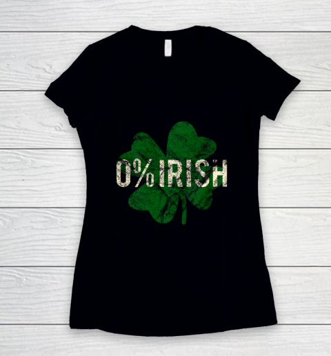 0 Irish Shamrock St St Patricks Day Women's V-Neck T-Shirt